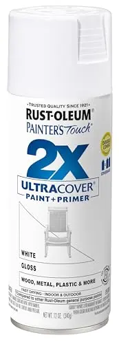 Rust-Oleum Painter's Touch 2X Ultra Cover spray paint in gloss white