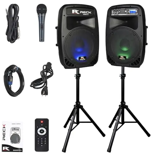 PRORECK Dance 12 12-inch powered PA speaker system with Bluetooth and remote control