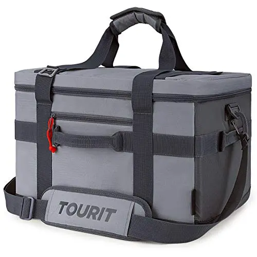TOURIT insulated collapsible cooler bag in light blue