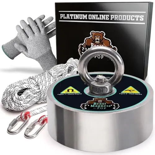 PLATINUM ONLINE PRODUCTS magnet fishing kit with rope and gloves