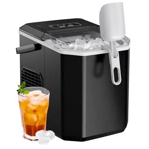 Silonn portable ice maker with handle and basket