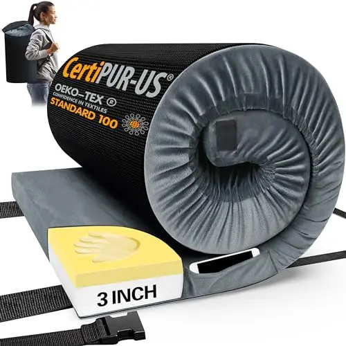 CYMULA memory foam camping mattress with CertiPUR-US certification