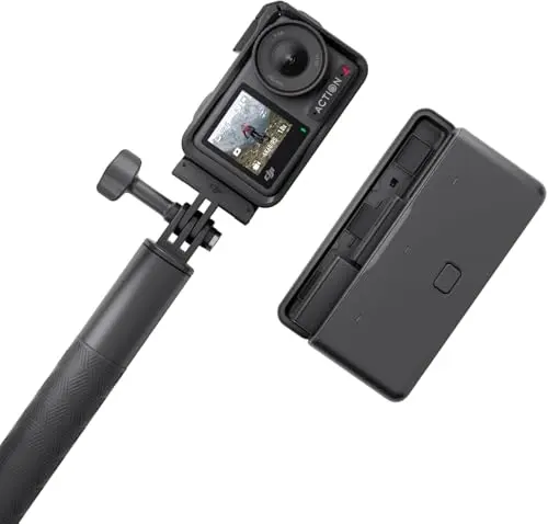DJI Osmo Action 4 adventure camera showing outdoor usage on a hiking trail