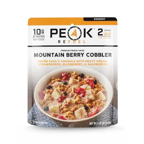 Peak Refuel Mountain Berry Cobbler freeze-dried dessert for camping