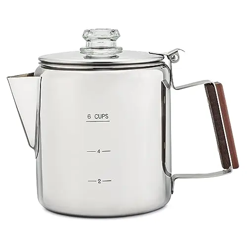 COLETTI Bozeman 6-cup stainless steel percolator