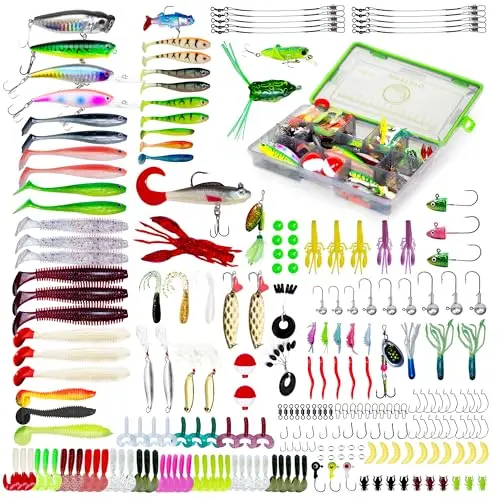 OYSTERN bass fishing lure kit with tackle box