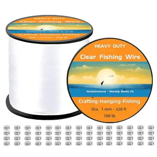 Aboda heavy duty monofilament fishing line with crimp sleeves