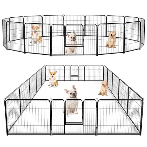 SMUG heavy duty iron dog playpen for indoor and outdoor use